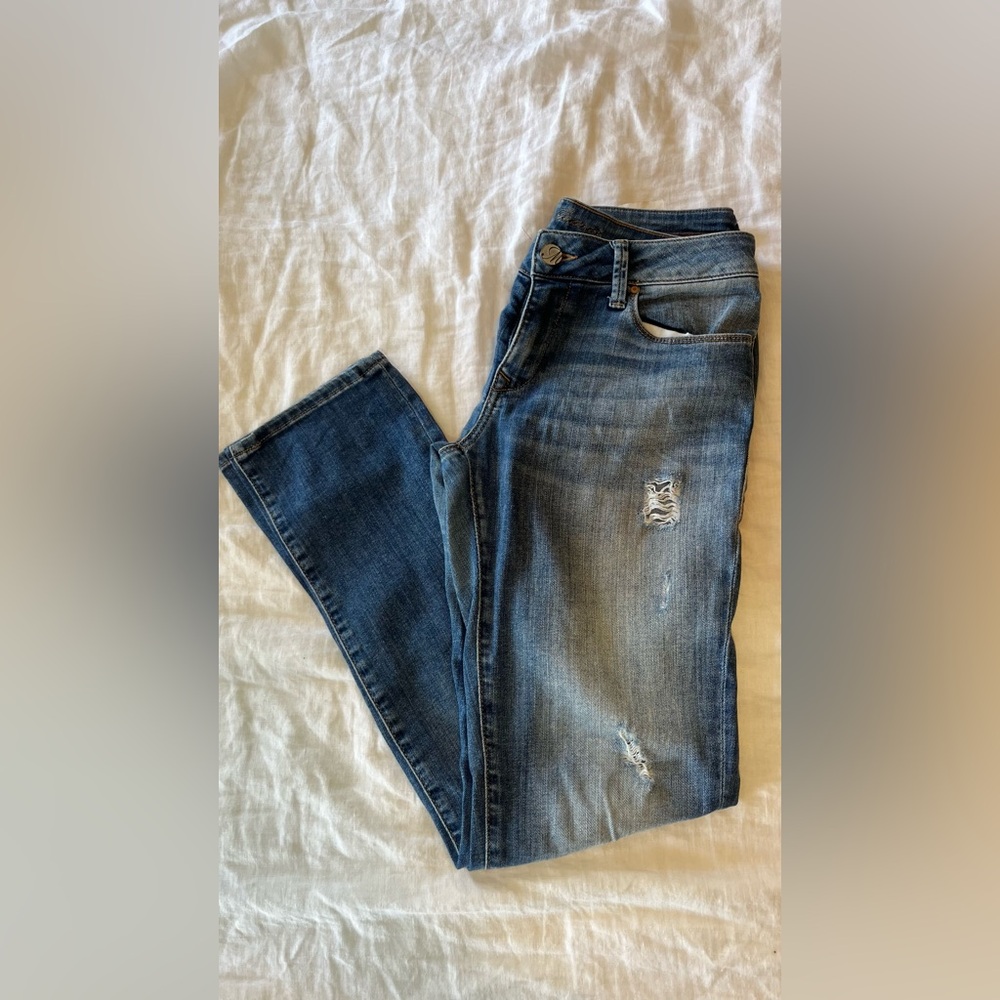 Mavi Women's Distressed Blue Jeans